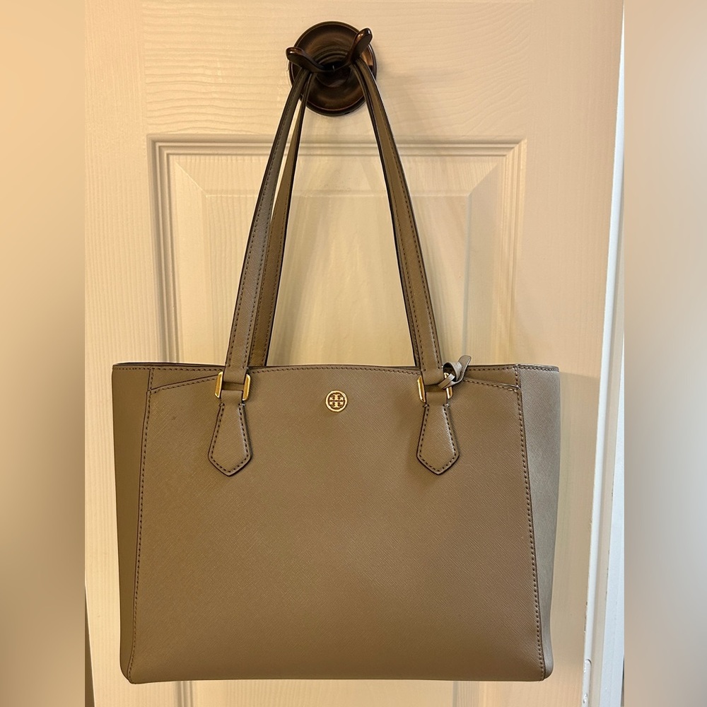 Tory Burch Beige Leather Tote